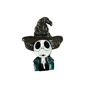 Jack Farmer Hat Lapel Pin Skeleton American Gothic Badge Brooch Accessories Pin